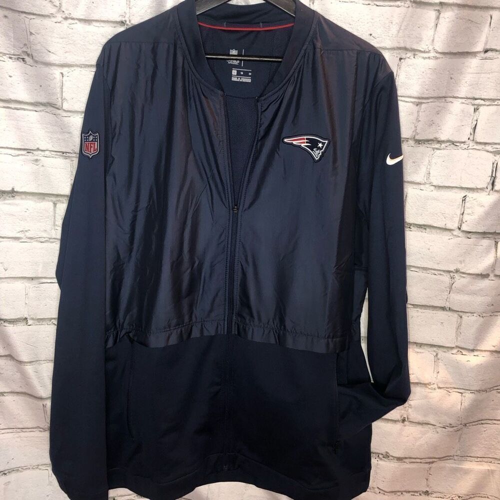 Nike Dri-Fit NFL New England Patriots Full Zip Hybrid On Field Jacket | Men’s XL
